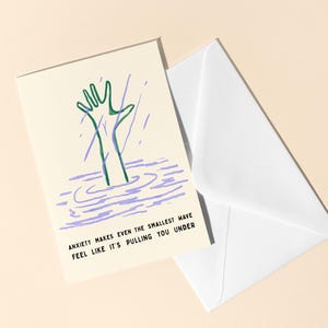 Angst Ermutigungskarte, Unterstützungskarte, Karte für Freund, Affirmationskarte, Ermutigungsgeschenk, denkt an Sie, Beileidskarte