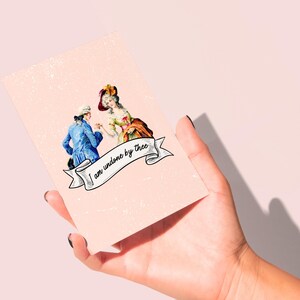 Zabawna wiktoriańska ręcznie robiona karta miłosna, Undone By Tee, kartka z pozdrowieniami, zabawna karta walentynkowa, karta Shakespeare, karta vintage, prezent walentynkowy