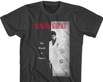 Adult T-Shirt Scarface American Classics Red And White 