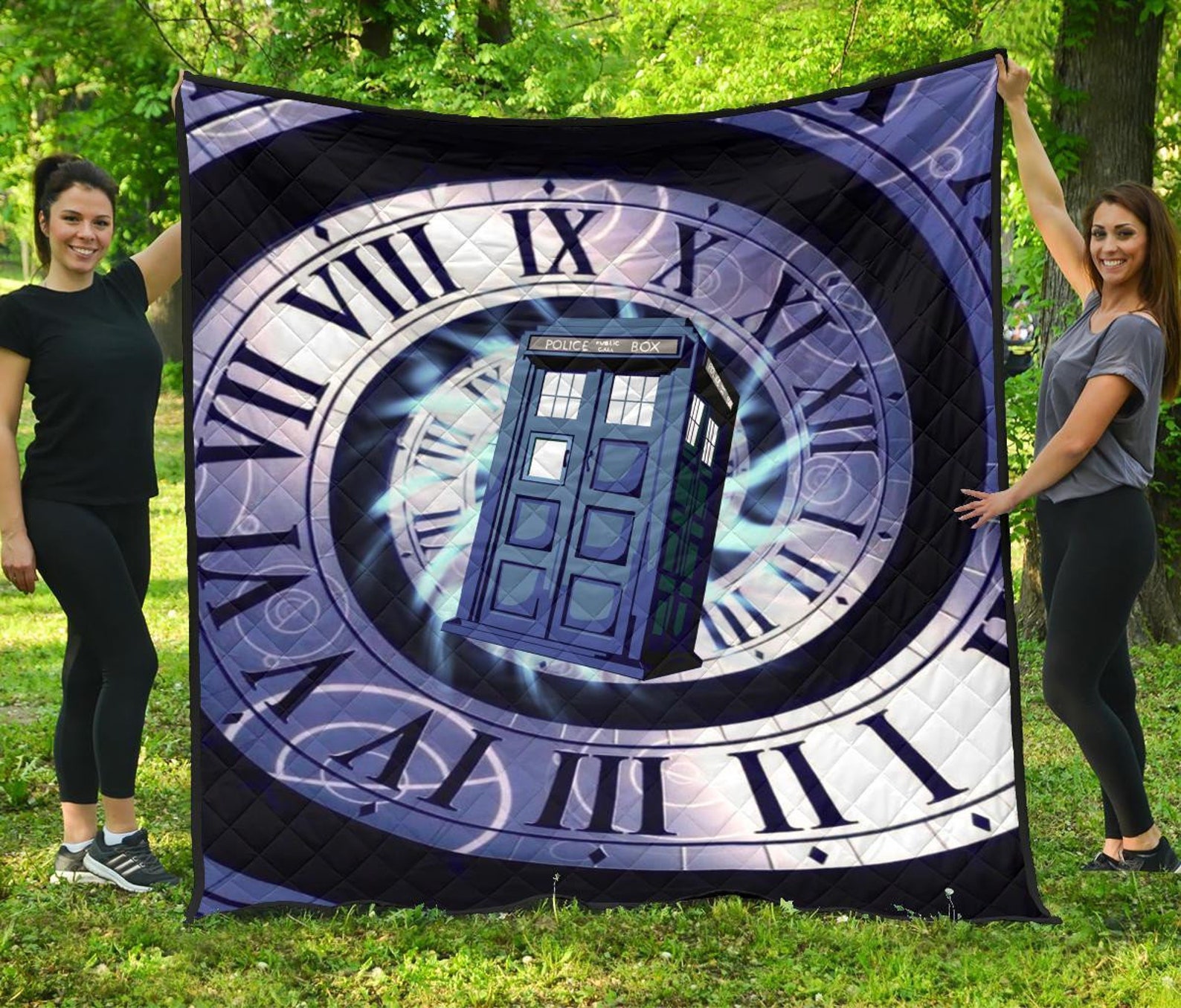 Doctor Who Tardis Quilt Blanket Funny Gift Idea For Fan Gift Etsy