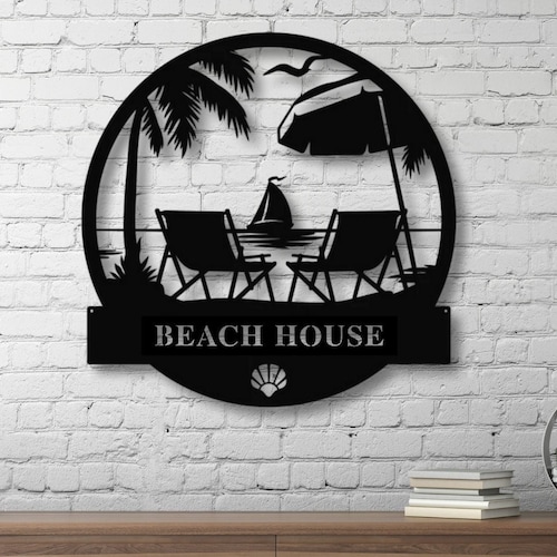 Outdoor Beach House Sign Personalized With Family Name Etsy