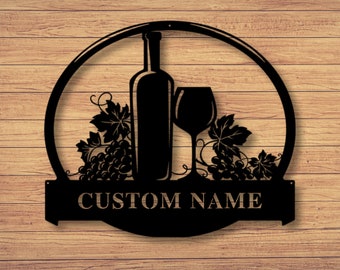 Grandma's Wine Bar Personalized Home Decor Metal Gift Sign 106180052203 Grandma's Wine Bar Personalized Home Decor Metal Gift Sign 106180052203