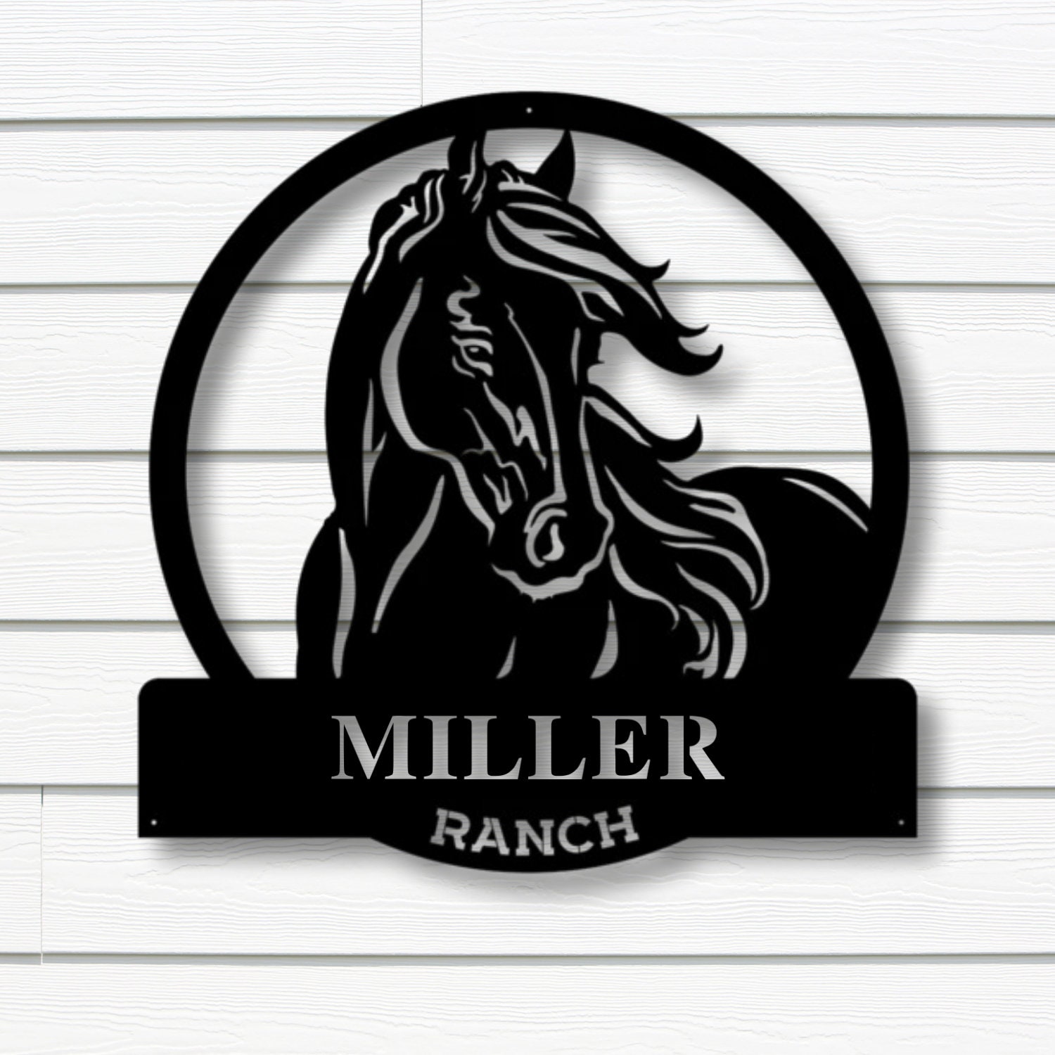 Custom Horse Sign Metal Ranch Sign Farmhouse Decor Outdoor Etsy