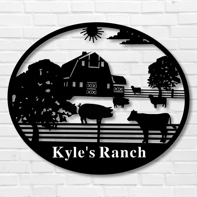 Custom Metal Farm Sign Metal Farm Sign Metal Wall Art Etsy