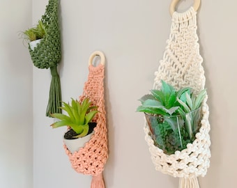 The Frida - Macrame Wall Hanging Mini Plant Holder