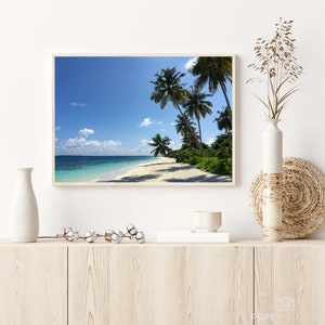 Digital Beach Print, Ocean Wall Art, Tropical Wall Art Maldives, Beach Life Paradise Print | Daydream - Filaidhoo, Maldives