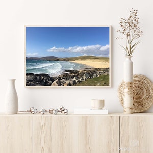 Digital Beach Print, Beach Wall Art Photography, Home Decor, Highlands | Scottish Beach - Isle of Harris, Scotland