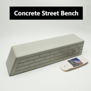 Fingerboard Ramp： Concrete Street Bench