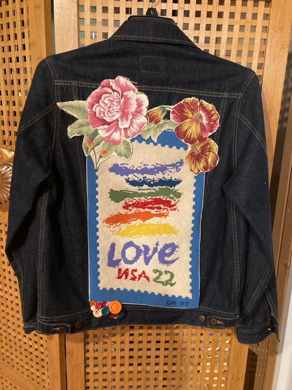 Denim GAP Jacket with Love Stamp 1987 - image 1