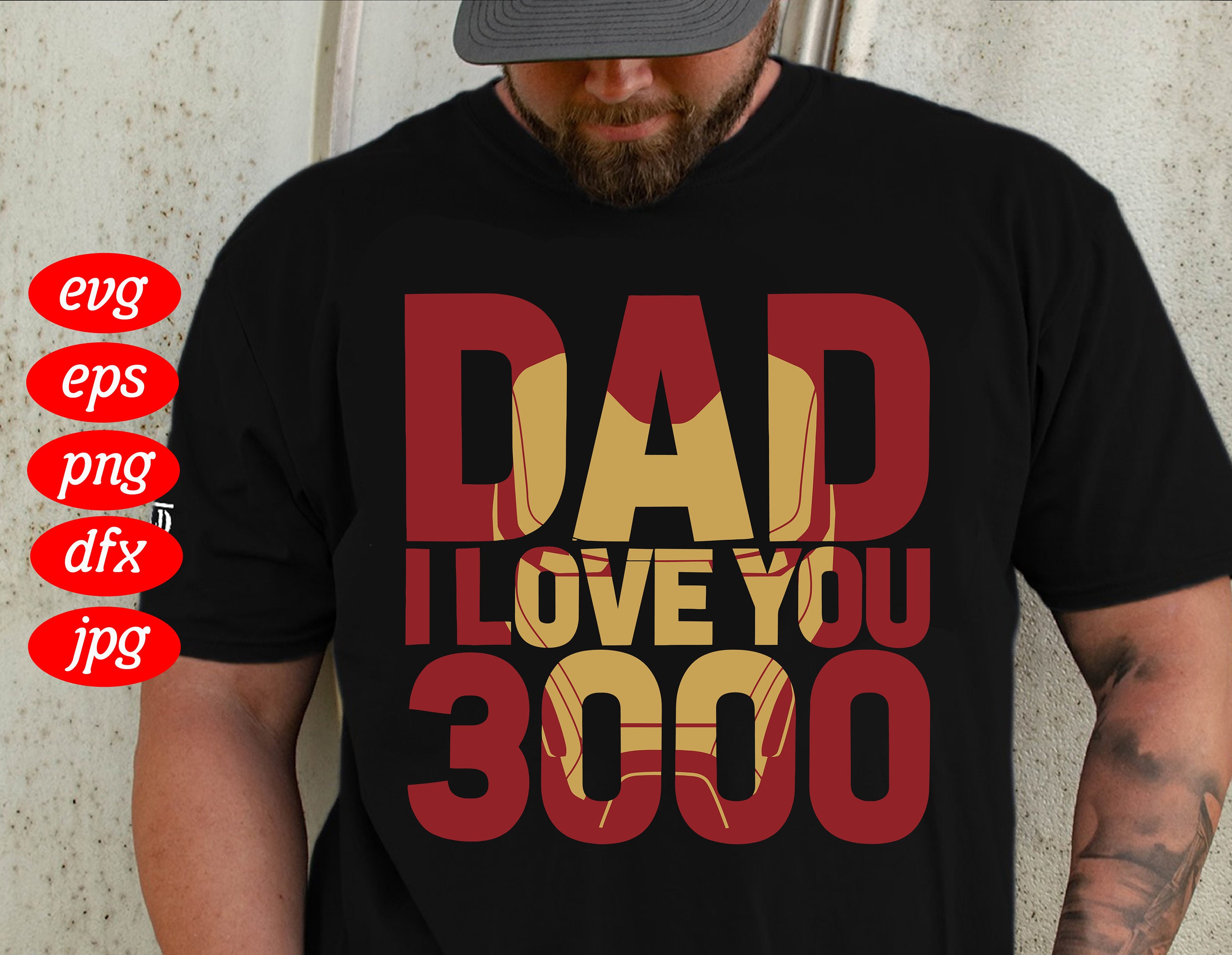 Download Dad I Love You 3000 SVG Father Day Svg Avenger Dad Svg | Etsy