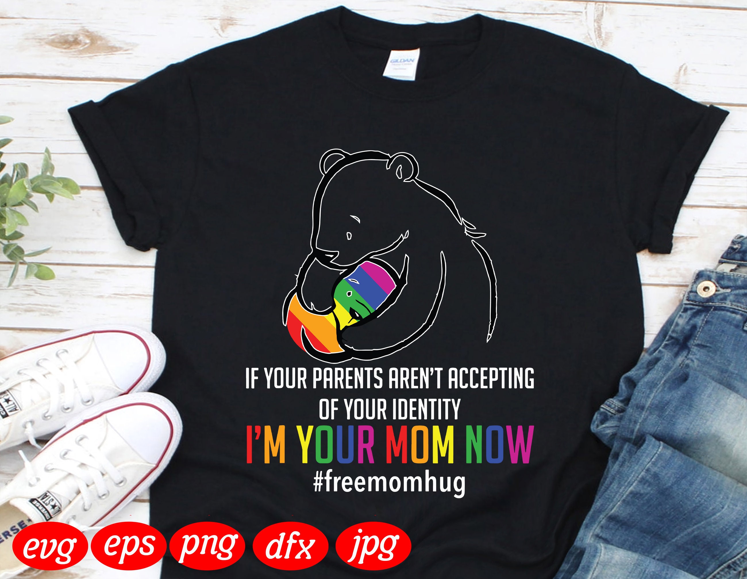Download Free Mom Hugs Svg I'm Your Mom Now Support Pride Mom | Etsy