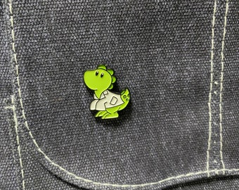 Dinosaur Lab Coat Science Pin| Dinosaur, Laboratory, Dragon, Soft Enamel Pin
