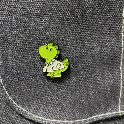 Dinosaur Lab Coat Science Pin Dinosaur Laboratory Dragon Etsy Canada
