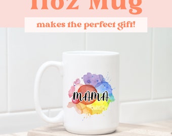 Custom Mug for Mom with Kids Names, Personalized Mug for Mother's Day, Mama Coffee Mug, Gift for New Mom Gift, 11oz Ceramic Mug for Mom