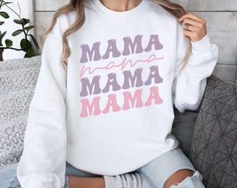 Personalized Mama Sweatshirt, Customizable Mama Shirt, Add Your Kids' Names to the sleeve, Mama shirt with kids name