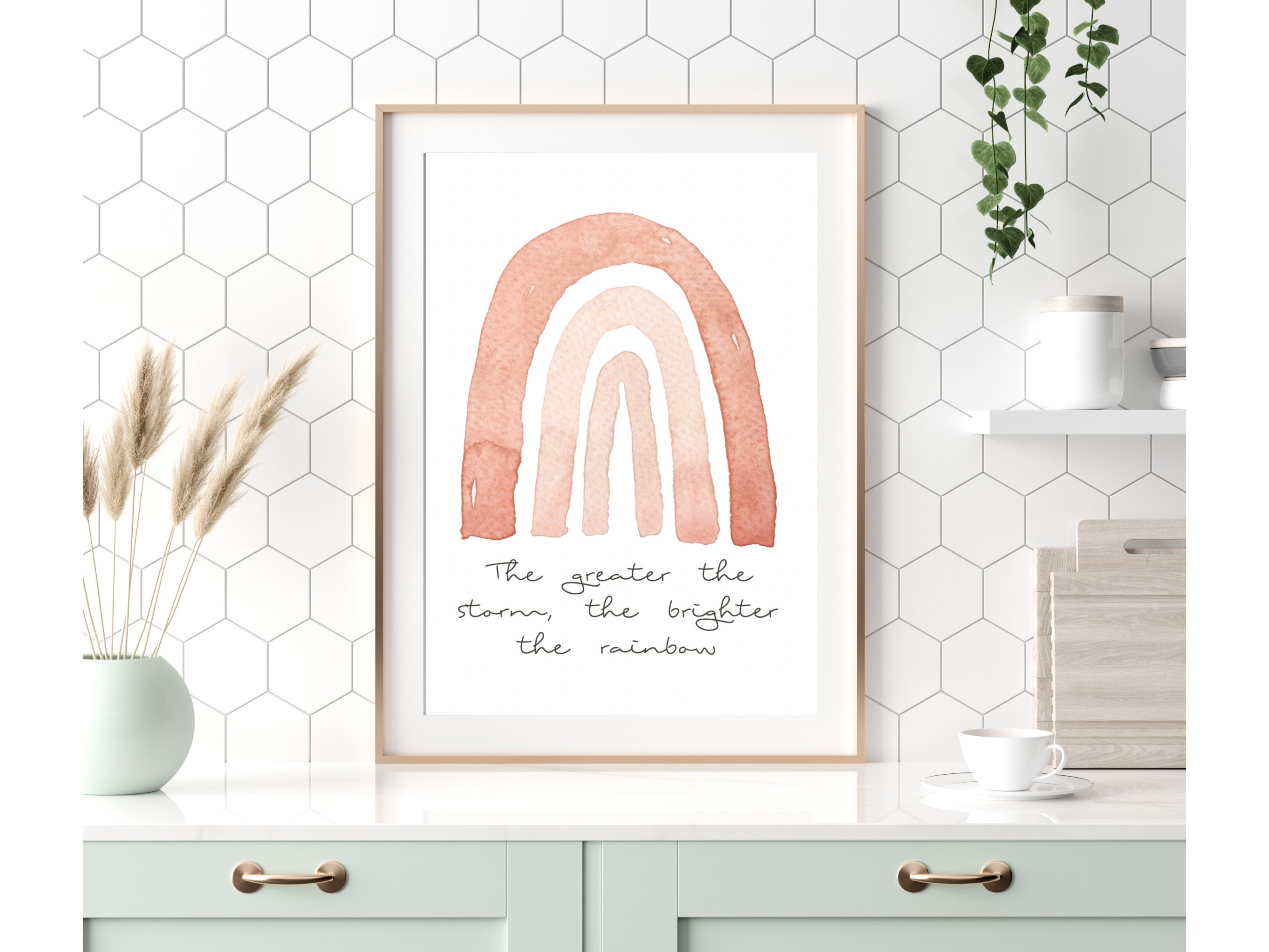 Watercolor Rainbow With Quote | Printable Wall Art Digital Prints ...