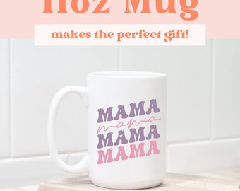 Custom Mug for Mom with Kids Names, Personalized Mug for Mother's Day, Mama Coffee Mug, Gift for New Mom Gift, 11oz Ceramic Mug for Mom