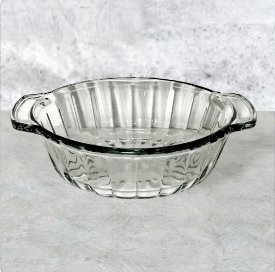Anchor Hocking Ribbed Clear Glass Casserole Dish 2 Quart 9.5 Oven Safe