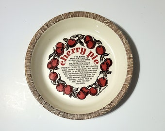 Royal China Co. Country Harvest Cherry Pie Recipe Pie Dish, 10"