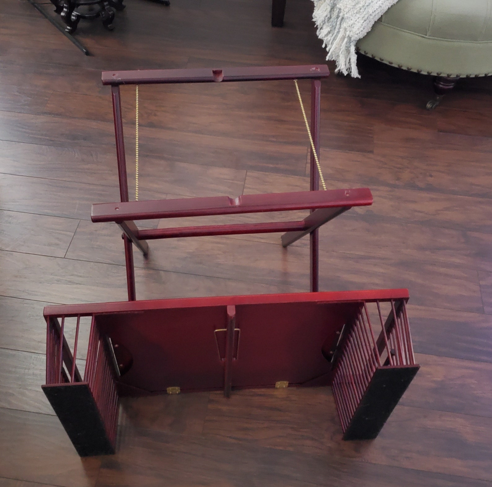 Deluxe Cherry Wood Threepiece Bed Tray With Side Pockets Etsy