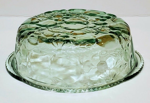 Libbey 3 Qt Orchard Fruit Green Cacerola con plato para pastel con