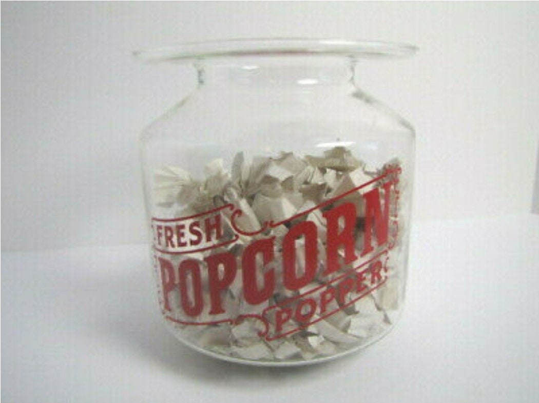 Repurposed Williams Sonoma Retro Microwave Popcorn Popper Glass Jar