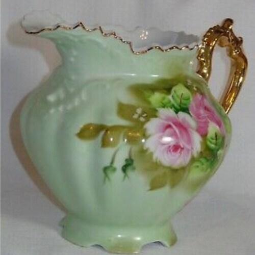 Vintage Lefton China Hand Painted Heritage Roses Motif Teacup Etsy