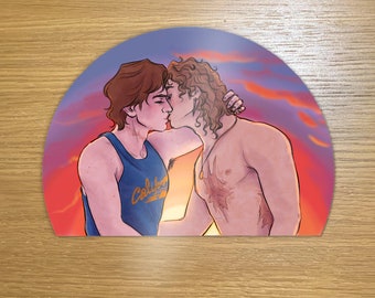 Cali Sunset Sticker - Harringrove Steve Harrington Billy Hargrove Vreemde Dingen