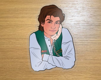 Vídeo familiar Steve Clear Sticker - Stranger Things Steve Harrington Vídeo familiar