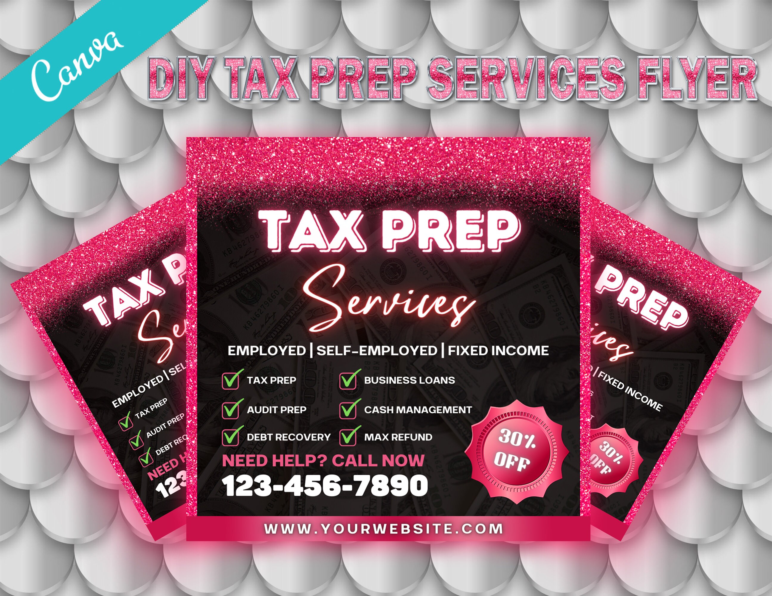Tax prep Flyer tax season flyer tax preparer flyer social Etsy