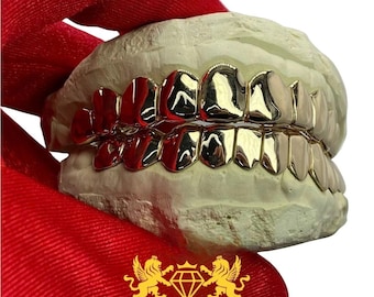 Custom Fitted Silver Grillz Full Set Top Bottom, Personalized Solid Teeth Caps Shipped, Fast Shipping Mouth Jewelry