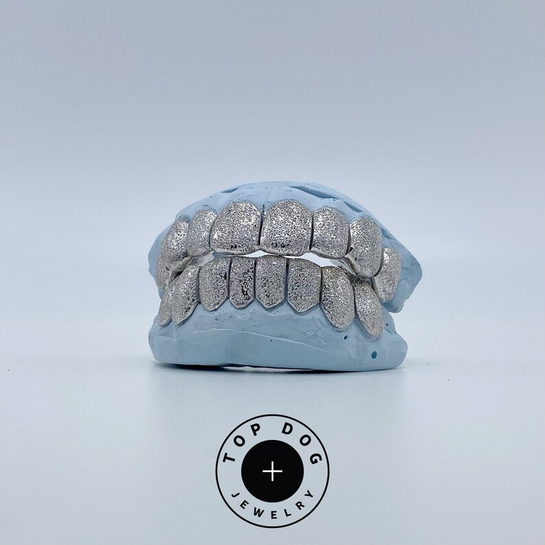 Custom Grillz With Real Diamond Dust and Free Permanent / Deep Etsy