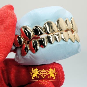 Custom Yellow Gold Grillz: Silver, 10K, 14K Options