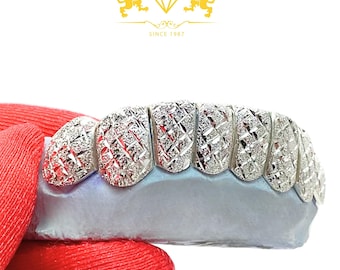 Diamond Dust Grillz: Sterling Silver, 10K, 14K Gold
