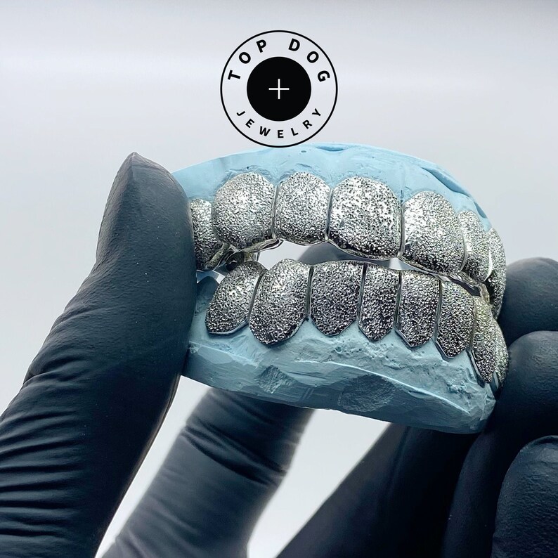 Custom Grillz With Real Diamond Dust and Free Permanent / Deep Etsy