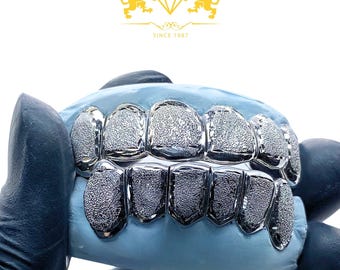 Diamond Dust Grillz: zilver, 10K, 14K goud aangepaste grillz