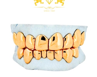Custom Gold Grillz: Plain Yellow, Silver, 10K, 14K with Free Mold Kit