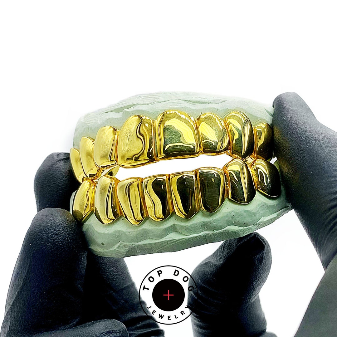 Solid Gold Grillz, Perm Cut Grillz, Permanent Looking Grillz, Silver Grillz, Natural Looking