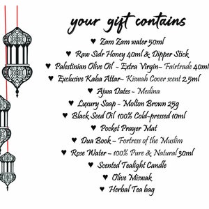 Best Ramadan Gift Box Hamper 2024 Thoughtful Special Luxury Gift Handmade Zam Zam Ajwa Sidr Honey Muslim Islamic EID Mubarak 3 image 5