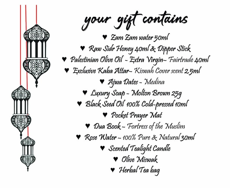 Best Ramadan Gift Box Hamper 2024 Thoughtful Special Luxury Gift Handmade Zam Zam Ajwa Sidr Honey Muslim Islamic EID Mubarak 3 image 5