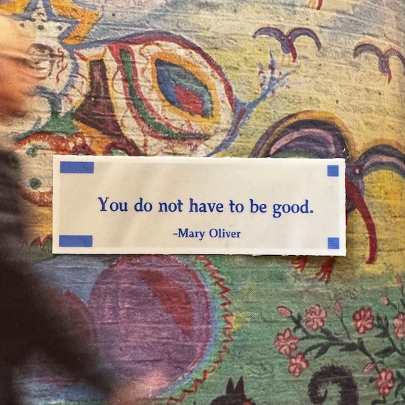 Mary Oliver Wild Geese Sticker: Fortune Cookie Style