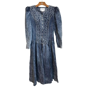 Drop Waist Denim Dress - Etsy