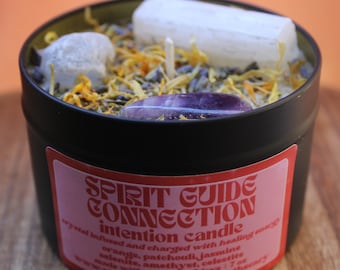 spirit guide connection intention candle | reiki charged | ritual candle | manifestation candle | crystal activated candle|attraction candle