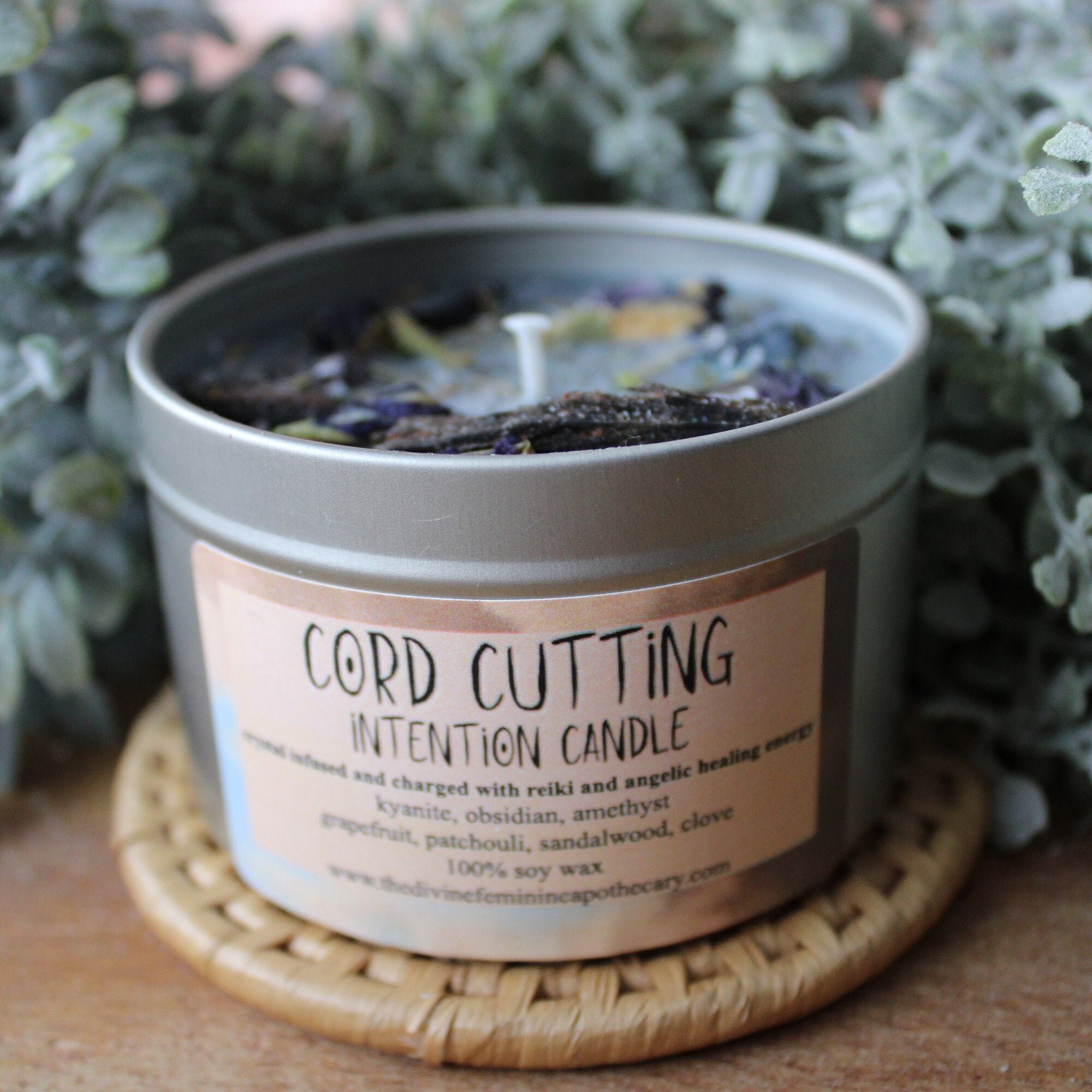 Cord cutting intention candle reiki charged ritual candle | Etsy