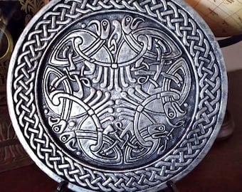 Celtic Eagle Wall Medallion Silver Colored Finish