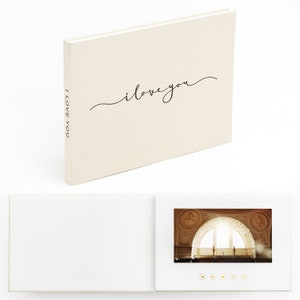 Album video I LOVE YOU / The Motion Books / Videolibro che riproduce i tuoi video / Videolibri / Il miglior regalo di Natale per coppie 2023