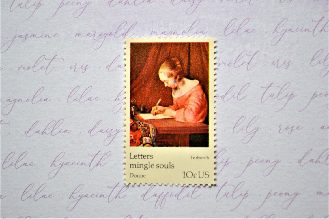 Letters Mingle Souls Postage Stamps, Terborch Postage Stamps, Universal