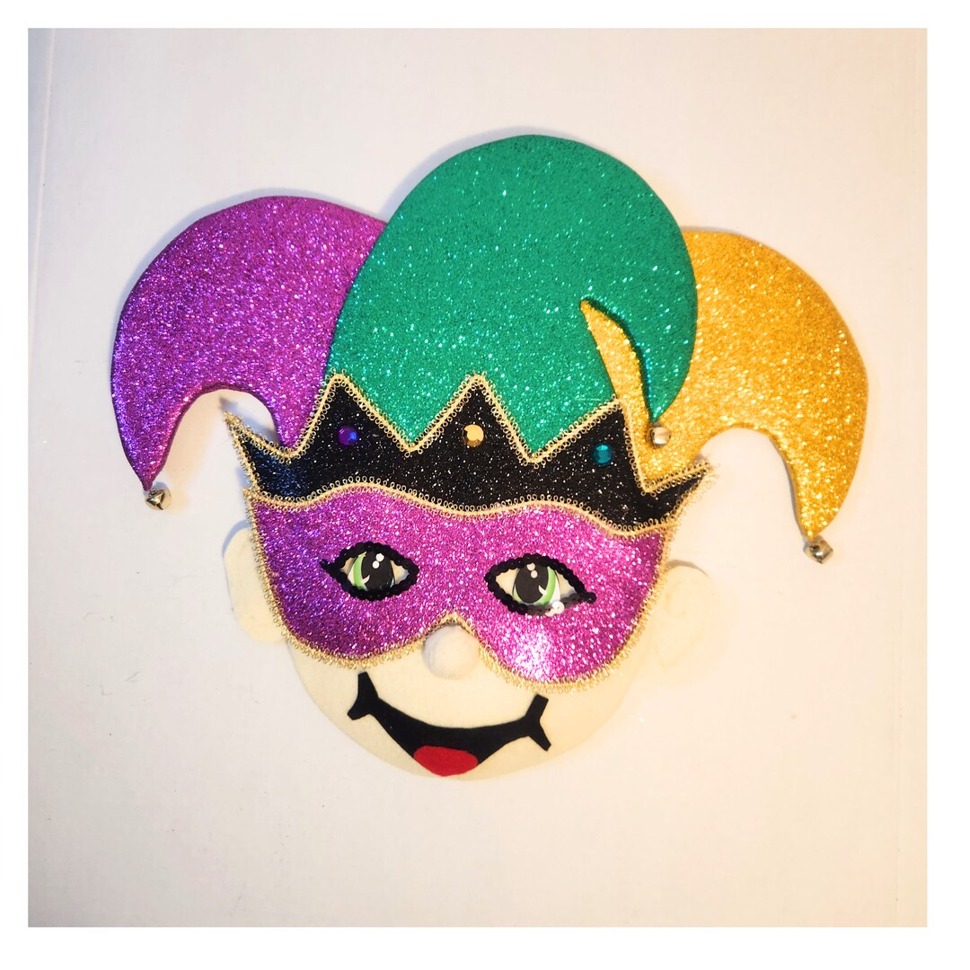 mardi gras jester wreath