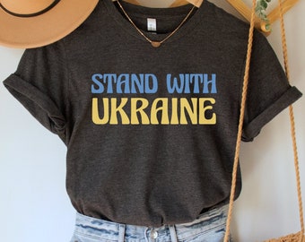 Stand with Ukraine Shirt, Support Ukraine TShirt, Ukrainian Solidarity Tee, Russia Ukraine War T-Shirt, Puck Futin Clothing, Anti War Gift