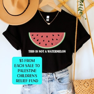 This is Not a Watermelon Shirt, Free Palestine Shirt, Stand With Palestine Tee, Human Rights Gift, Palestinian Top, Profits Donated Gaza Tee